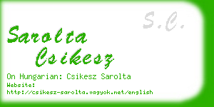 sarolta csikesz business card